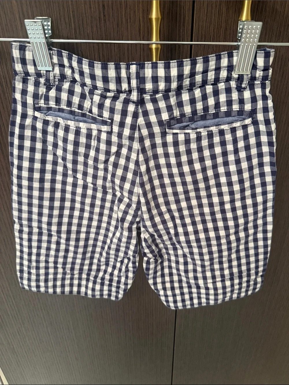 Toobydoo Navy & White Gingham Kids Shorts
